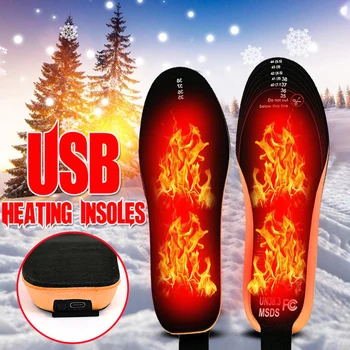 USB Šildomi Vidpadžiai Kojas Šiltas Žiemą Batų Padas Kilimėlis Smart Nuotolinio Valdymo Lauko Batų Vidpadžiai, skirti Šildymo Slidinėjimas Medžioklė