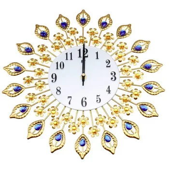 Metalo, Dirbtinių Deimantų Kristalų Didelis Sieninis Laikrodis Modernus Dizainas Siena Lipdukas Laikrodis Silent Namų Geležies Diamond Dekoro #9