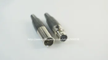 100 pora Mini XLR 4 Pin Garso Kabelio Jungtis Male Plug & Female Jack 4 Pozicijos Apskrito Jungties Kabelio laikiklis