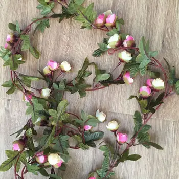 2.2 m Dirbtinių Gėlių Vynuogių Netikras Šilkas Rose Ivy Gėlių, Vestuvių Dekoravimas Dirbtinis Vynuogynų Kabinti Girliandą Namų Dekoro