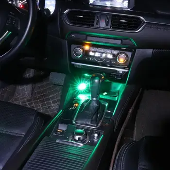 2vnt Automobilį Aplinkos Ligh Automobilio LED Šviesos Atmosfera USB Smart Balso Kontrolės Spalvinga Muzikos Ritmą Apdailos Žvaigždžių Šviesos Atmosfera