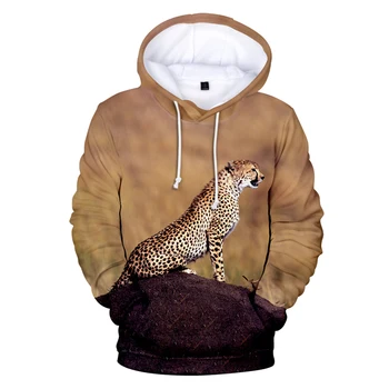 Naujausias Leopard 3D Hoodies Vyrų/Moterų negabaritinių Streetwear Viršūnes Karšto mados Gyvūnų 3D Hoodie Atsitiktinis Marškinėlius Leopard Hoodies