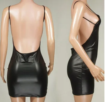 2021 Naujų Karšto Moterų Ponios Mados Backless Mini Suknelė Vakarėlis Clubwear Plius Dydis Seksuali Pagunda Naktinių Drabužių