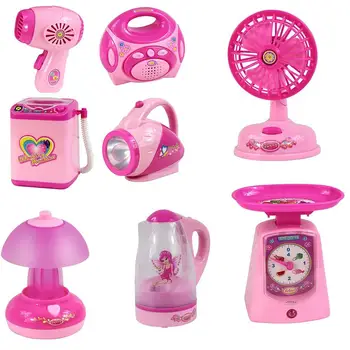 Vaikai Apsimesti Žaisti Mini Modeliavimo Virtuvės Žaislai, Šviesos ir Garso Rožinė Buitinių Prietaisų, Baldų, Žaislų Vaikams Baby Girl
