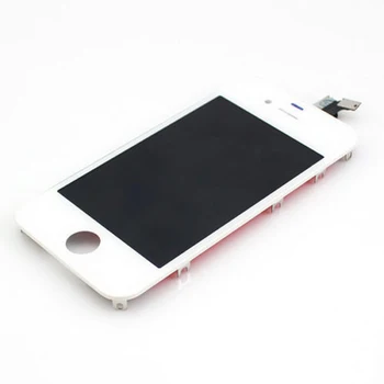 Skirtas Iphone4/4S LCD Touch Panel Stiklo Jutiklis skaitmeninis keitiklis Asamblėjos Ekrano atsarginės Dalys, Mobiliojo telefono Ekrane Juoda Balta Aukštos Kokybės