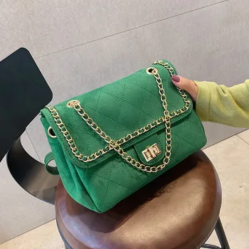 Didelis krepšys moterų maišelį 2020 naujas PU odos laukinių didelės talpos pečių maišą mados deimantų grandinėje maišelį įstrižainės moterų krepšys