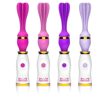 Veikia galvos vibratorius, skirtas moterims, 12 dažnio kalba sukimosi skatinti vibracijos svajones stick USB įkrovimo Moteris masturbacija