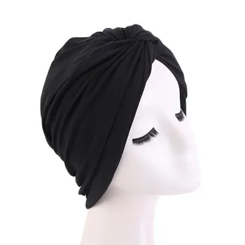 Kaktos Kryžiaus Musulmonų Turbaną Vientisos Spalvos Medvilnės Vidinį Hijab Kepurės Nešioti Moterų Headwrap Galvos Skara Pagal Hijab Variklio Dangčio