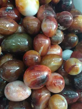1pcs karšto pardavimo natūralus raudonasis agatas kristalų kiaušinių reiki healing Madagaskaras raudonas agatas krito akmuo didmeninė kaip dovaną