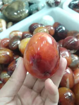 1pcs karšto pardavimo natūralus raudonasis agatas kristalų kiaušinių reiki healing Madagaskaras raudonas agatas krito akmuo didmeninė kaip dovaną