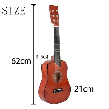 25Inch Mini Mažas Gitara Liepų 6 Stygų Akustinę Gitarą su Pick Stygos Pradedančiųjų, Vaikų, Vaikams, Dovanų