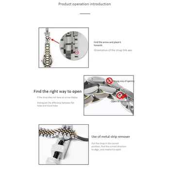 Metalinė Reguliuojamo Aukščio Reguliatorius Dirželis Removal Tool Laikrodžių Taisymo Įrankis