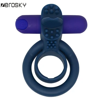 Zerosky 2018 Naujas Sekso Produkto Pora Klitorio Stimuliacija Gaidys Žiedas Silikono Vibratorius Sekso Žaislas Varpos Žiedas Suaugusiųjų Malonumas Ritmais