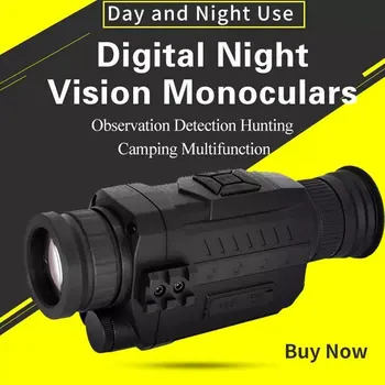 NV0535 Night-Vision 5X Optinis 8X Digital Zoom Infraraudonųjų spindulių Skaitmeninis Vedio Kamera 200M Nuotolio Monokuliariniai taikymo Sritis