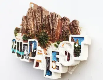 El Castell de Guadalest, Valensija, Ispanija Turizmo Suvenyrai puošia šaldytuvas magnetai lipdukai