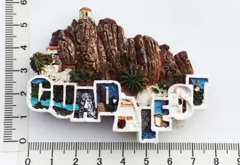 El Castell de Guadalest, Valensija, Ispanija Turizmo Suvenyrai puošia šaldytuvas magnetai lipdukai