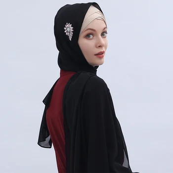 Kietų Deimantų Hijabs Musulmonų Islamo Šalikas Šalikai Moteris Jersey Hijab Femme Musulman Skarelė Malda Turbante Jilbab Femme