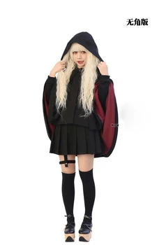 Gothic Lolita Girl Vilnonis Šiltas-išlaikyti Apsiaustu Nemokamas Pristatymas