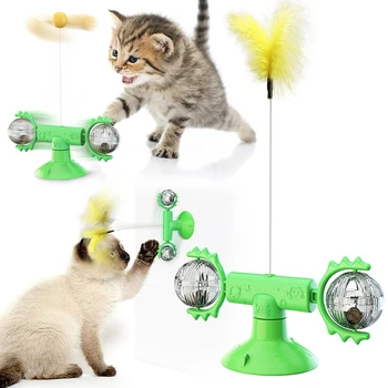 Vėjo malūnas katė žaislas Juokinga Ratas Dantį Interaktyvi Dėlionė katė kamuolys, žaislai Katė Plunksnų žaislai Braižymo Pet kamuolys, žaislai Katė