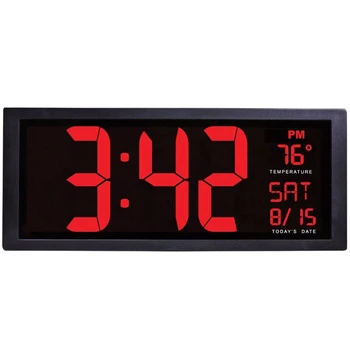 Didelis Sn Didelis Elektroninių Sieninis Laikrodis Stalinis Led Skaitmeninis Laikrodis Kalendorius Termometras, Vasaros Virtuvės Laikrodis Sieninis Es