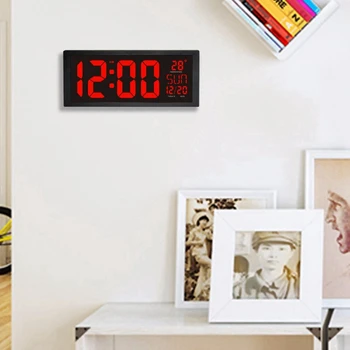 Didelis Sn Didelis Elektroninių Sieninis Laikrodis Stalinis Led Skaitmeninis Laikrodis Kalendorius Termometras, Vasaros Virtuvės Laikrodis Sieninis Es