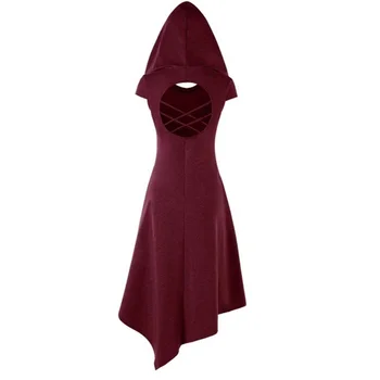 Moteris Viduramžių Vintage Suknelė Tuščiaviduriai Atgal Šaulys Medžiotojas Cosplay Kostiumai, Gotikos Ir Renesanso Nereguliarus Šalis Suknelė