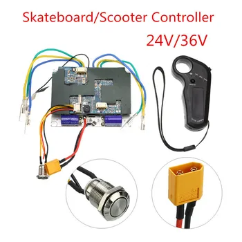 24V/36V Dvigubai Variklinių Elektrinių Longboard Skateboard Controller 