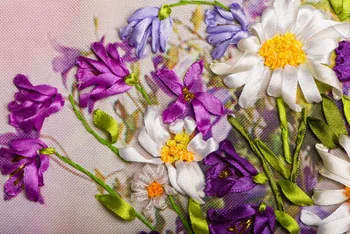 50x65cm Violetinės serijos gėlės Juostelės siuvinėjimo rinkinys dėmių tapybos rinkinys amatų rinkinys 