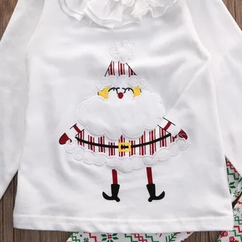 Baby Girl Kalėdos Drabužių Rinkinys Kūdikių Mergaičių Elnių Kalėdų naktiniai drabužiai Pižama, Pj ' s Apranga Nustatyti Sleepwear