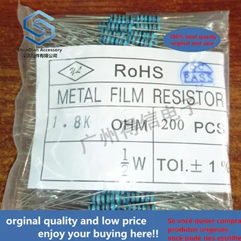 200pcs 1 / 2W 12K 1% brand new metalo kino geležies kojų rezistorius maišelis 200 vnt. per pakuotėje