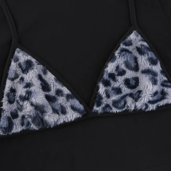 Rockmore Netikrą 2 Vnt Kratinys Leopard Marškinėliai Apkarpyti Viršūnes Moterų Atsitiktinis Ilgomis Rankovėmis Marškinėliai Drabužių Streetwear Tees Harajuku
