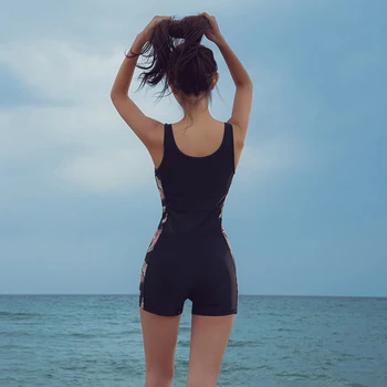 2021Print Naujas Moterų Aukšto Juosmens maudymosi kostiumėlį Push Up Maudymosi Suknelė Maudymosi Kostiumai Bėrimas Apsaugas Paplūdimio Drabužiai