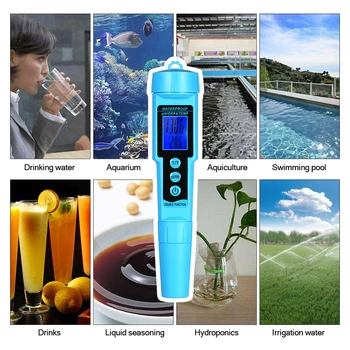 3 in 1 pH/ORP/TEMP Matuoklis, Vandens Jutiklis Skaitmeninis LCD Multi-function, Vandens Kokybę, Stebėti Multi-parametras, Vandens Kokybės Testeris