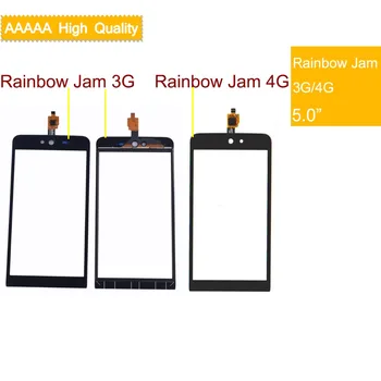 10vnt/daug Wiko Vaivorykštė/Rainbow Lite/Rainbow Uogiene 3G/Rainbow Uogiene 4G Touch Ekrano Skydelis Jutiklis skaitmeninis keitiklis Touchscreen Stiklo