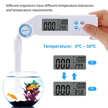SA-1017 3-In-1 Skaitmeninis Vandens Kokybės Testeris Druskingumas/S G/Temp Lyginimo Temperatūra Testeris Plaukimo Baseinuose, Akvariumuose