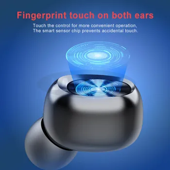 Nauja 5.0 TWS Belaidė laisvų Rankų įranga LED Ekranas, Touch Control 