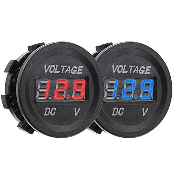 12V LED Skaitmeninis Ekranas Voltmeter Mini DC Įtampos Indikatorius Matuokliu Automobilį, Motociklą LED Panel Skaitmeninis Voltų Įtampa