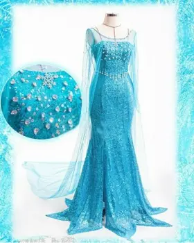 Suaugusiųjų Moterų elsa Sniego Karalienė Elsa Cosplay Kostiumų Šalis Suknelė Fancy Dress kostume disfraz cosplay