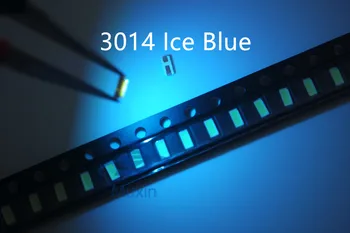 3014 SMD LED 50pcs/DAUG Chip ice blue Itin Šviesus 0,1 W 8-10LM 3V 30mA Paviršinio montavimo Chip Šviesos Diodų Lemputė SMD Granulių
