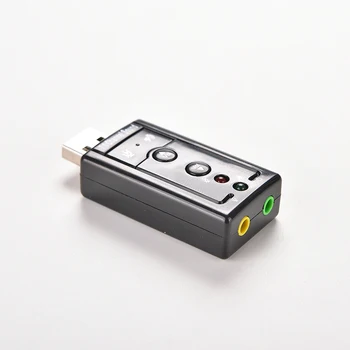 Naujas 1PC Išorinė USB GARSO GARSO KORTELĖS ADAPTERIS, VIRTUALUS 7.1 ch USB 2.0 Mic Garsiakalbių Garso Mikrofoną su Ausinėmis, 3.5 mm Lizdas Skaičiuoklė