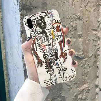 Yinuoda Jean Michel Basquiat Menas, Grafiti, Minkštas Guminis Telefono Dangtelį 