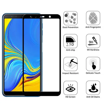 Nulio Įrodymas Ultra Plonas Apsauginis Stiklas Samsung Galaxy A7 A8 A6 Plius Screen Protector, Stiklo Galaxy J8 J7 J6 J4 Plius