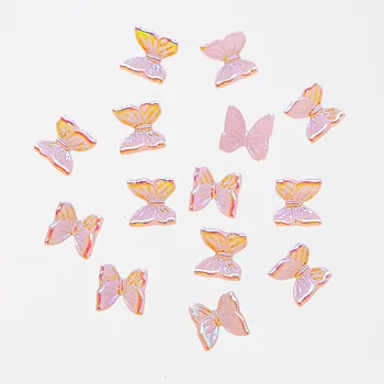 1bag nagų dekoravimo dizaineris drugelio formos akmens maždaug 50pcs pack tendencija drugelis lydinio 3d dizaino, manikiūro reikmenys