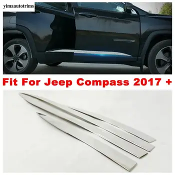 Už Jeep Compass 2017 - 2020 Nerūdijančio Plieno Galiniai Bagažinės Dangtis, Durys, Bagažinė Apdaila Šildomi Bagetai Reikmenys, Auto Apsauga