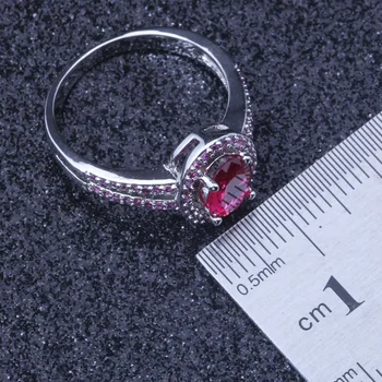 Karšto Parduoti ! Stilingas Rose Pink Cirkonis Kristalų bižuterijos, Sidabro Spalvos Vestuvių Žiedas J032F