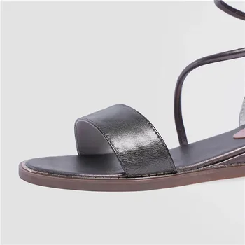 Lsewilly 2020 naujas atvykti odos pleišto batai moterų sandalai sagtis vientisų spalvų paprastas atsitiktinis batai ponios vasaros sandalai