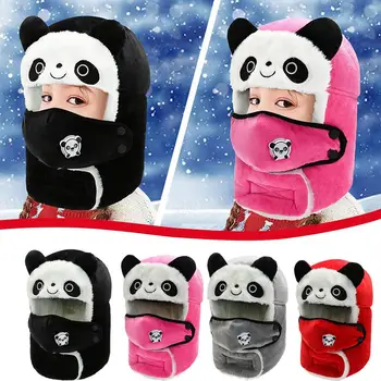 Žiemos Vaikui Šiltą Kepurę Mielas Panda Cold-Proof Apima lauko veikla, slidinėjimas, snieglenčių sportas, kempingas, Dviračiai