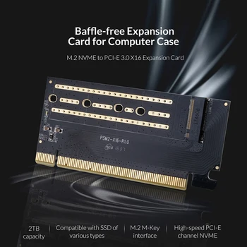 ORICO M. 2 NGFF Klavišą M NVMeto PCI-e 3.0 X16 Išplėtimo Kortelės 2230 2242 2260 2280 2 M. SSD Adapteris