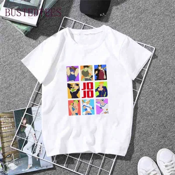 Japonijos Anime Jojo Keistų Nuotykių Grafinis Juokingi Marškinėliai Moterims Harajuku 90S T-Shirt Estetinės Mados Marškinėlius Viršuje Tees