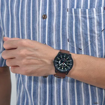 Vyrai Kvarco Karinės Žiūrėti Black Dial Watch Data Laikrodžiai Prabangos Žiūrėti Vyrų Sporto Laikrodžiai Vyrams relogio masculino zegarek meski